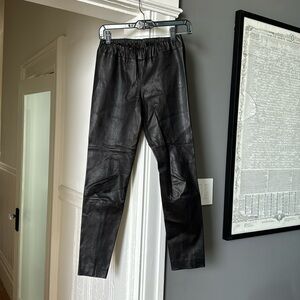The row leather pants